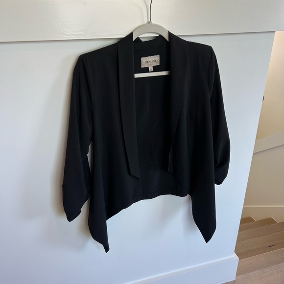 San Joy Women’s Blazer in Black 3/4 Sleeve Women’s Size Medium - Picture 11 of 12